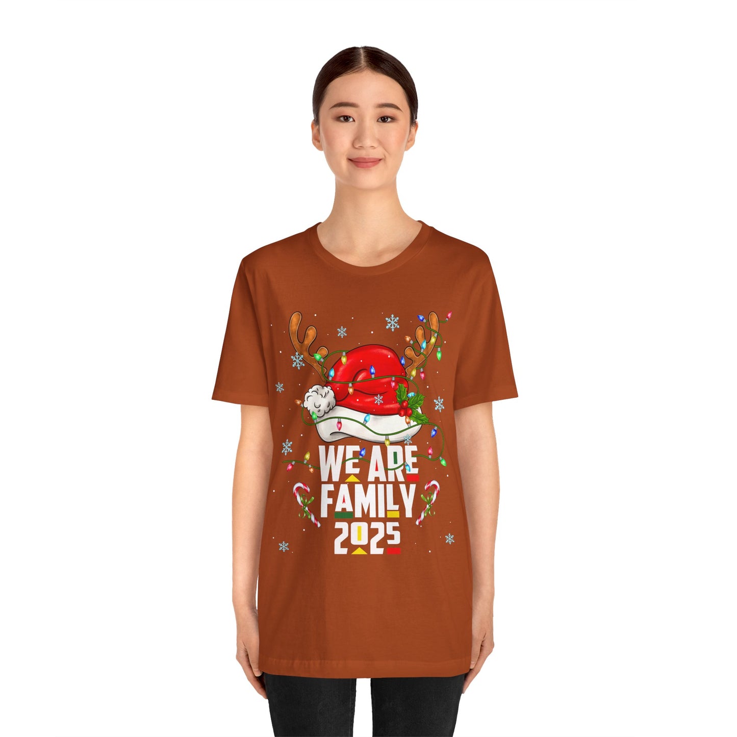 We Are Family 2025 Shirt – Afro Christmas Tree & Santa Matching Black Family Tee