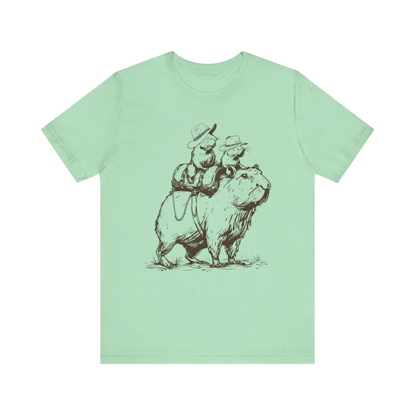 Vintage Rat Riding Capybara Shirt – Funny Western Cowboy Rodeo Tee