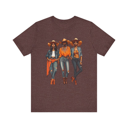 Black Cowgirl Shirt – Western Rodeo Tee with Melanin Pride & Texas Cowgirl Graphic