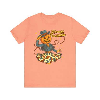 Howdy Pumpkin Shirt Cute Cowgirl Halloween Tee Western Fall Outfit for Women