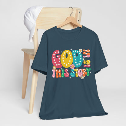 God Is In This Story Shirt – Inspirational Christian Retro Hippie Flower Faith Tee