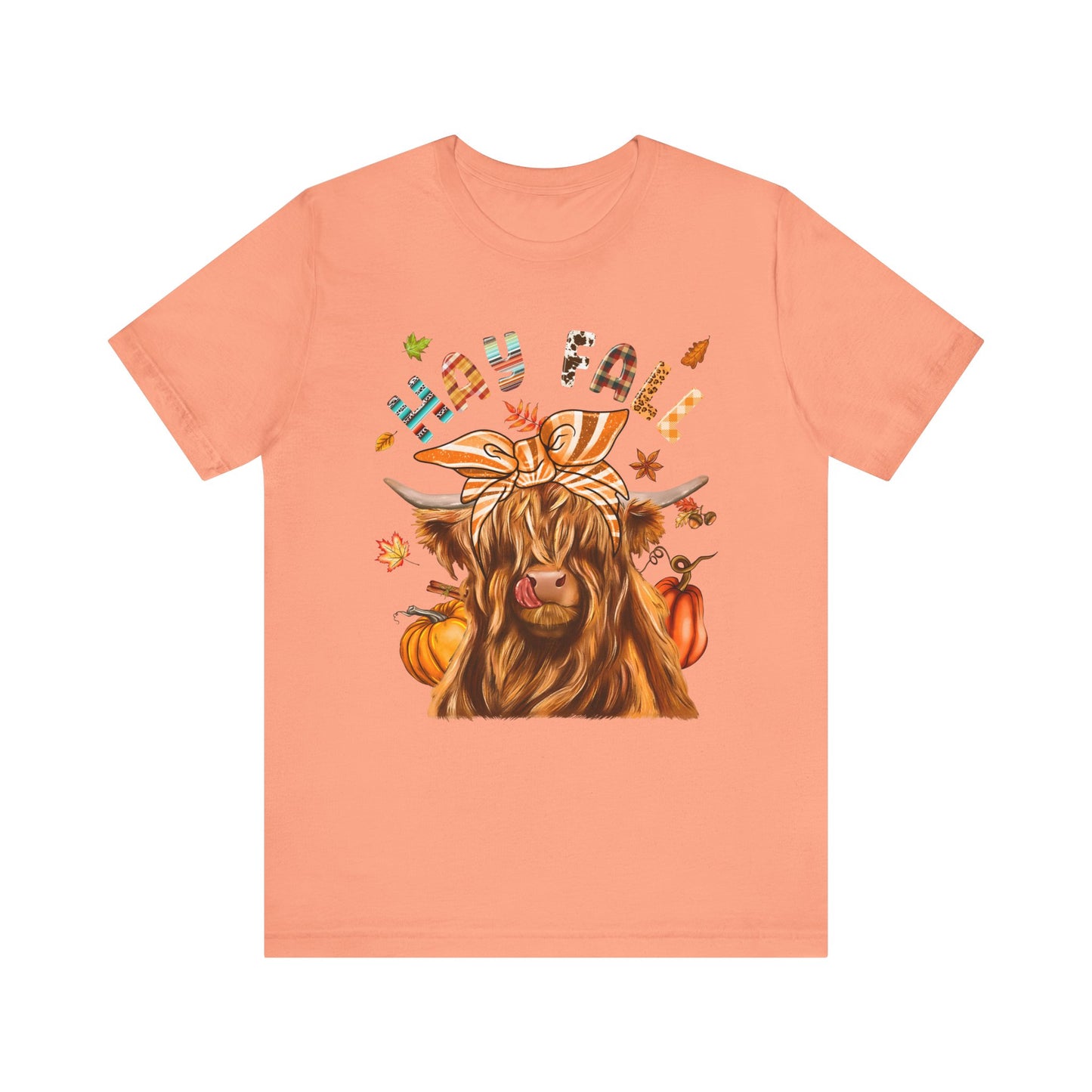 Hay Fall Highland Cow Shirt – Thankful Heifer Cute Farm Girl Thanksgiving Tee