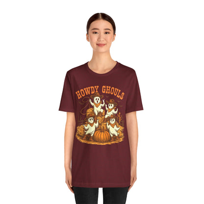 Howdy Ghouls Shirt – Cute Ghost Cowboy Halloween Tee, Western Rodeo Texas Fall Outfit