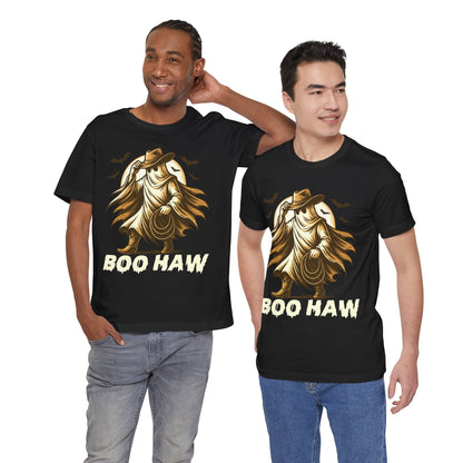 Boo Haw Shirt Ghost Cowboy Western Halloween Tee, Funny Rodeo Spirit Fall Outfit