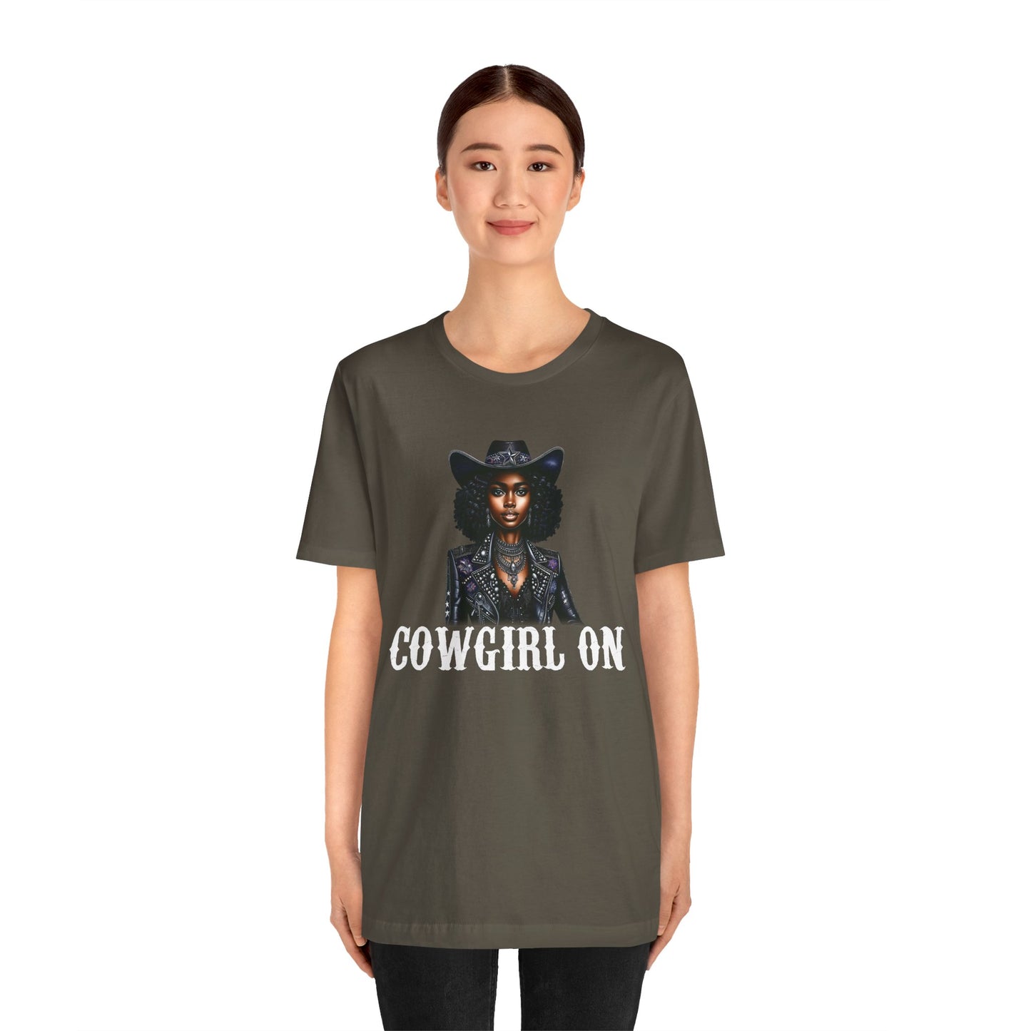 Cowgirl on Black Shirt – Howdy Southern Western Rodeo Texas Tee