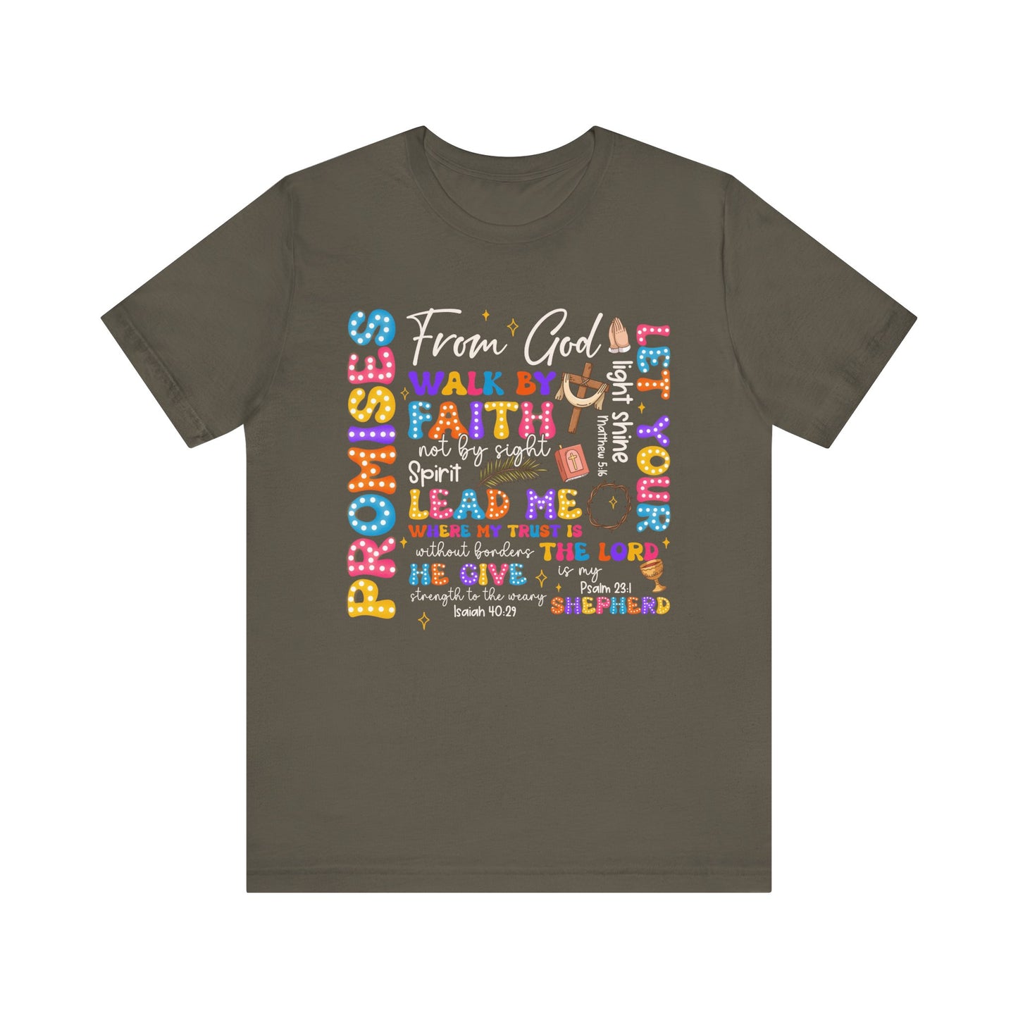 Walk by Faith Not by Sight Shirt – Christian 2 Corinthians 5:7 Groovy Scripture Tee