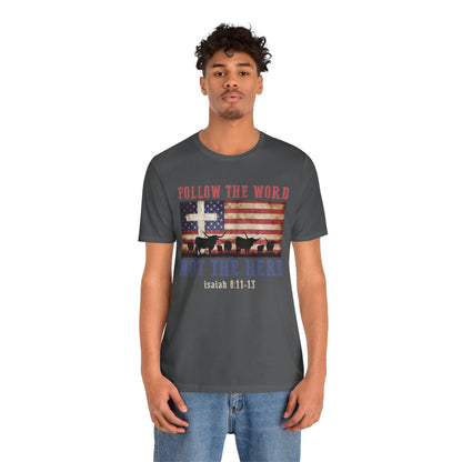Follow the Word Not the Herd Shirt – Faith US Flag Christian Western Tee