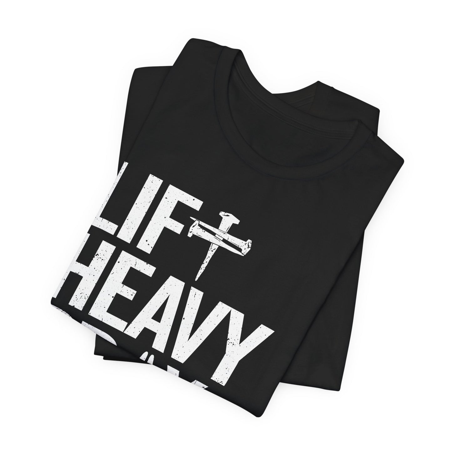 Lift Heavy Pray Hard Cross Nails Trendy Christ Gym Vintage T-Shirt
