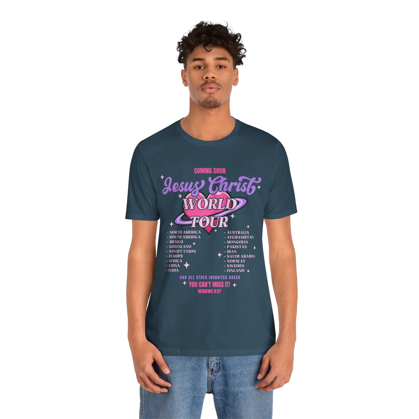 Jesus Christ World Tour Shirt – End Times Inspired Christian Coming Soon Tee