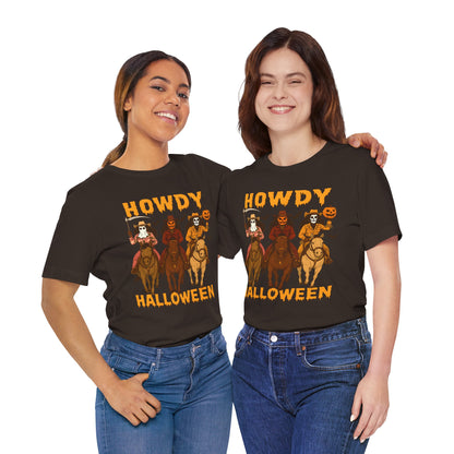 Howdy Halloween Shirt – Spooky Western Skeleton Cowboy Riders Tee, Funny Rodeo Fall Outfit