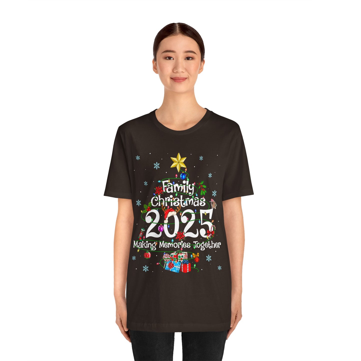 Family Christmas 2025 Tree Shirt – Festive Holiday Lights Matching Pajama Tee
