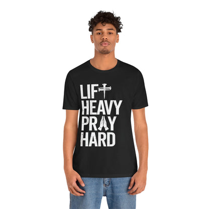 Lift Heavy Pray Hard Cross Nails Trendy Christ Gym Vintage T-Shirt