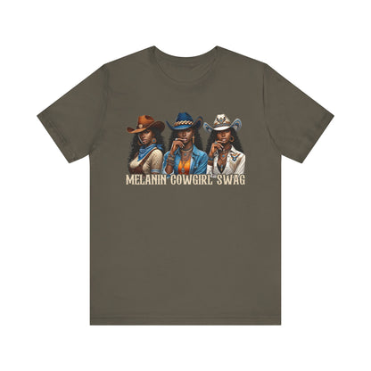 Melanin Cowgirl Swag Shirt – Black African American Western Tee