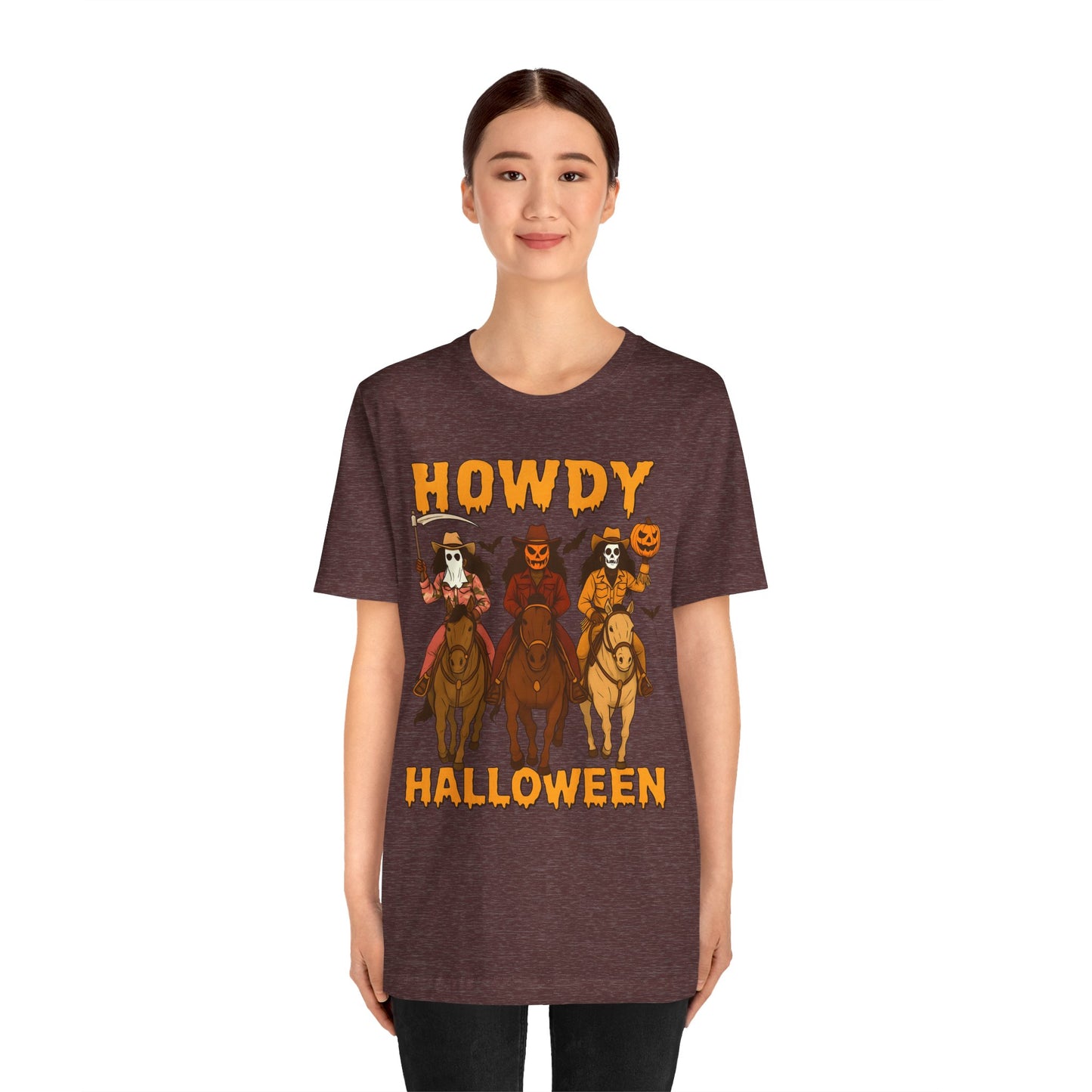Howdy Halloween Shirt – Spooky Western Skeleton Cowboy Riders Tee, Funny Rodeo Fall Outfit