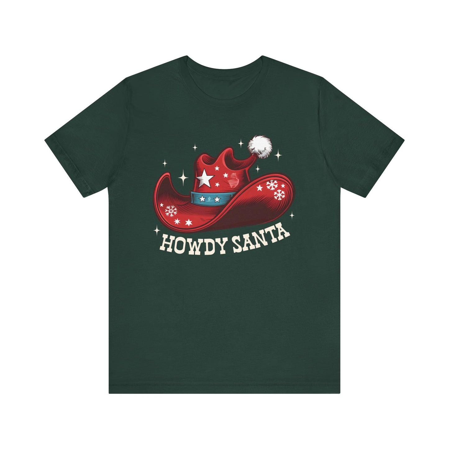 Howdy Santa Shirt – Funny Cowboy Claus Western Christmas Holiday Pajama Tee