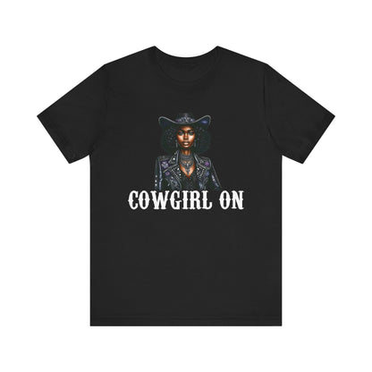 Cowgirl on Black Shirt – Howdy Southern Western Rodeo Texas Tee