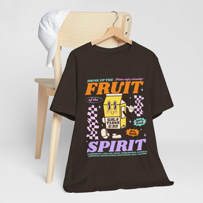 Christian Fruit Shirt – Drink Up Milk Bottle Faith Graphic Tee