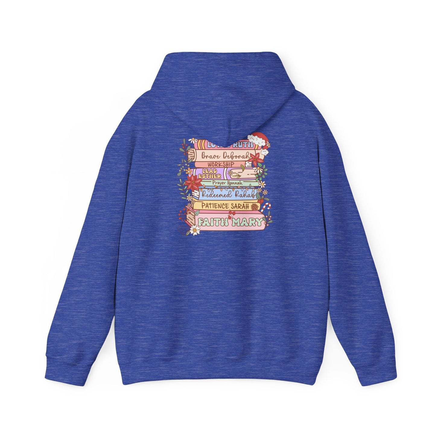 Christmas Bible Verse Hoodie – Christian Faith Jesus Book & Flowers Holiday Pullover