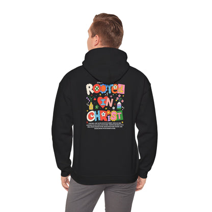 Rooted in Christ Hoodie – Floral Wildflowers Grow in Grace Christian Pullover