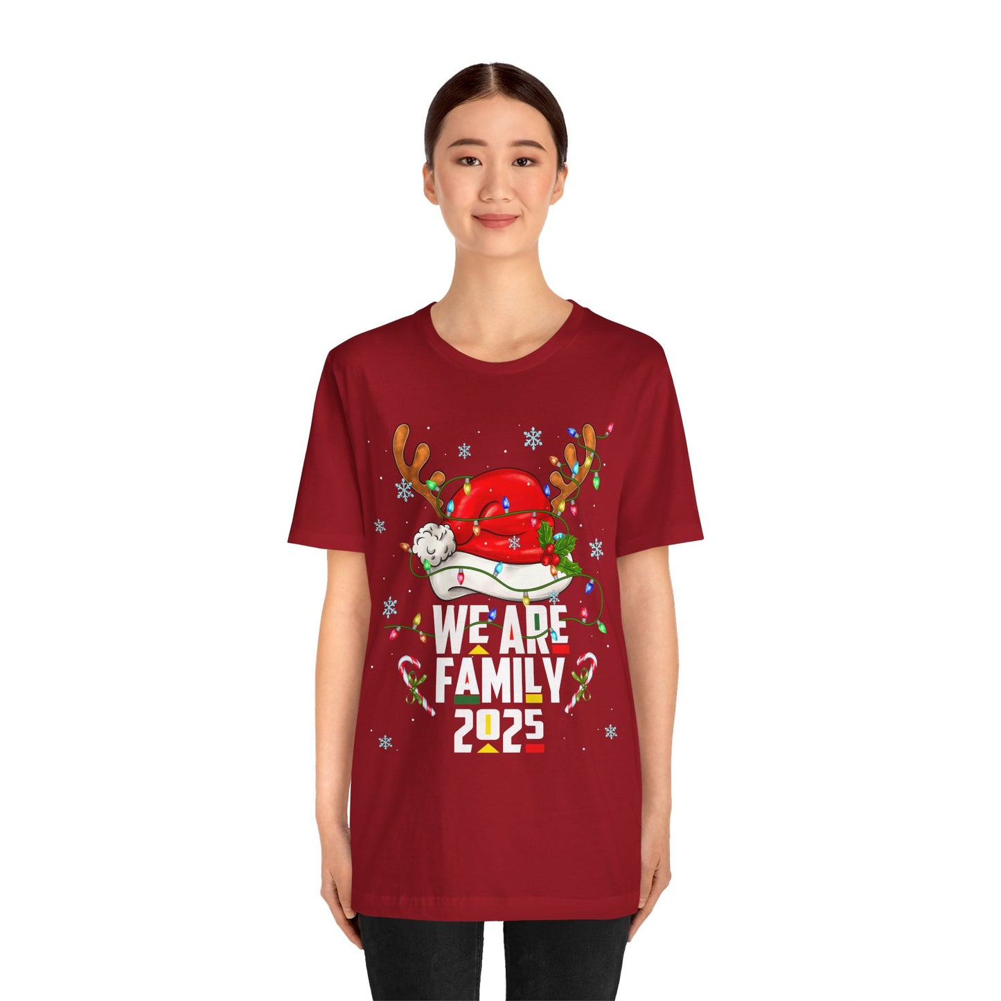 We Are Family 2025 Shirt – Afro Christmas Tree & Santa Matching Black Family Tee