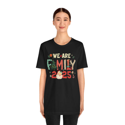 Vintage We Are Family Christmas Shirt – Retro Santa & Tree Matching Holiday Tee