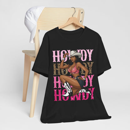 Howdy Black Cowgirl Shirt – Western Melanin Rodeo Queen Texas Tee