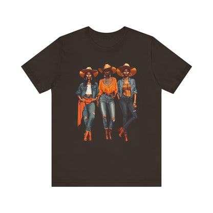 Black Cowgirl Shirt – Western Rodeo Tee with Melanin Pride & Texas Cowgirl Graphic