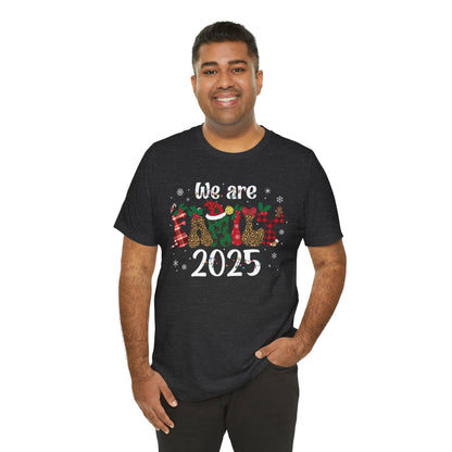 Retro Groovy We Are Family Christmas Shirt – Funky Reindeer Matching Holiday Tee