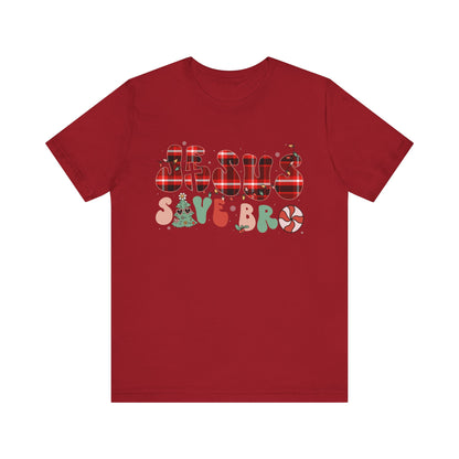 Groovy Jesus Saves Bro Shirt – Retro Red Plaid Christian Christmas Tee