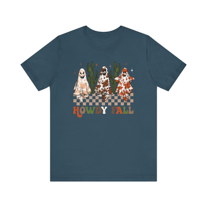 Howdy Fall Retro Ghost Shirt – Western Cowboy Cowgirl Halloween Tee