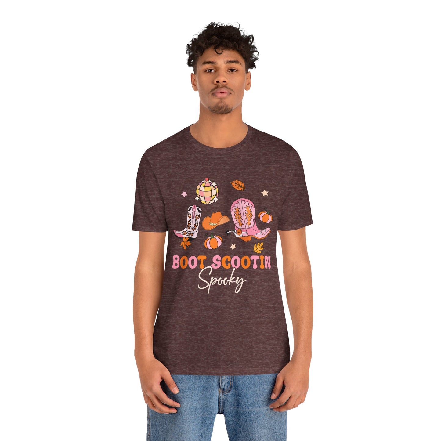 Boot Scootin Spooky Howdy Western Halloween Thanksgiving T-Shirt, Retro Cowgirl Fall Tee