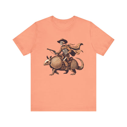 Cowboy Skeleton Riding Armadillo Shirt – Howdy Western Texas Rodeo Tee