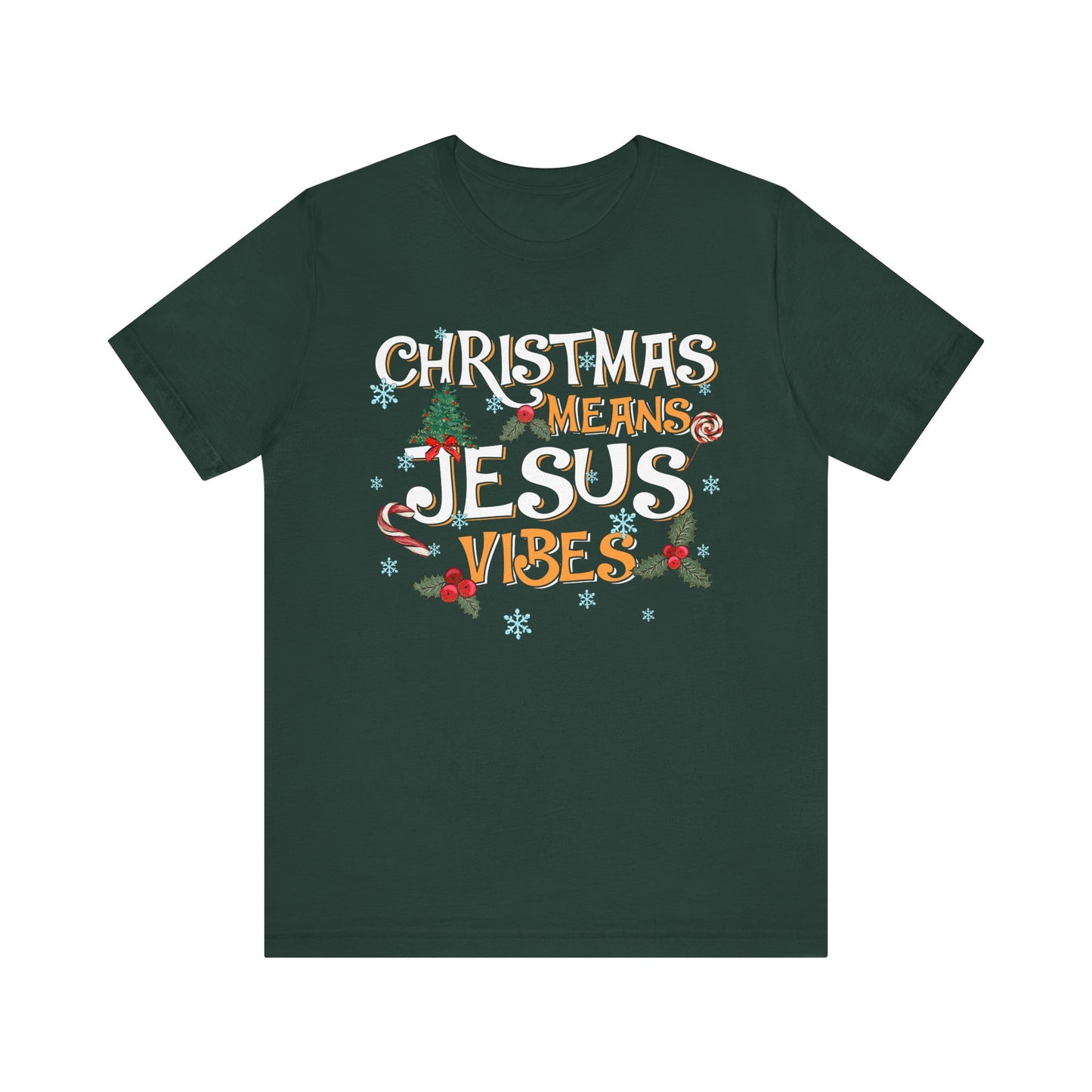 Christmas Means Jesus Vibes Shirt – Christian Faith Holiday Pajama Tee