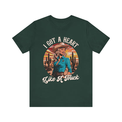 Heart Like A Truck Shirt – Christian Cowgirl Desert Western Rodeo Tee