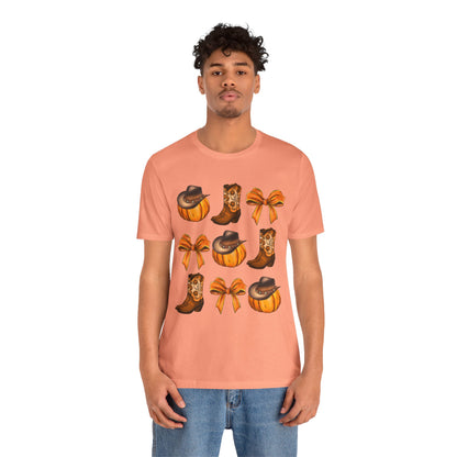 Howdy Pumpkin Shirt – Coquette Bow Cowgirl Western Fall Thanksgiving Tee
