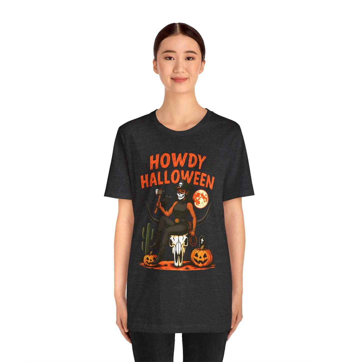 Howdy Halloween Shirt – Skeleton Cowgirl Western Fall Rodeo Tee