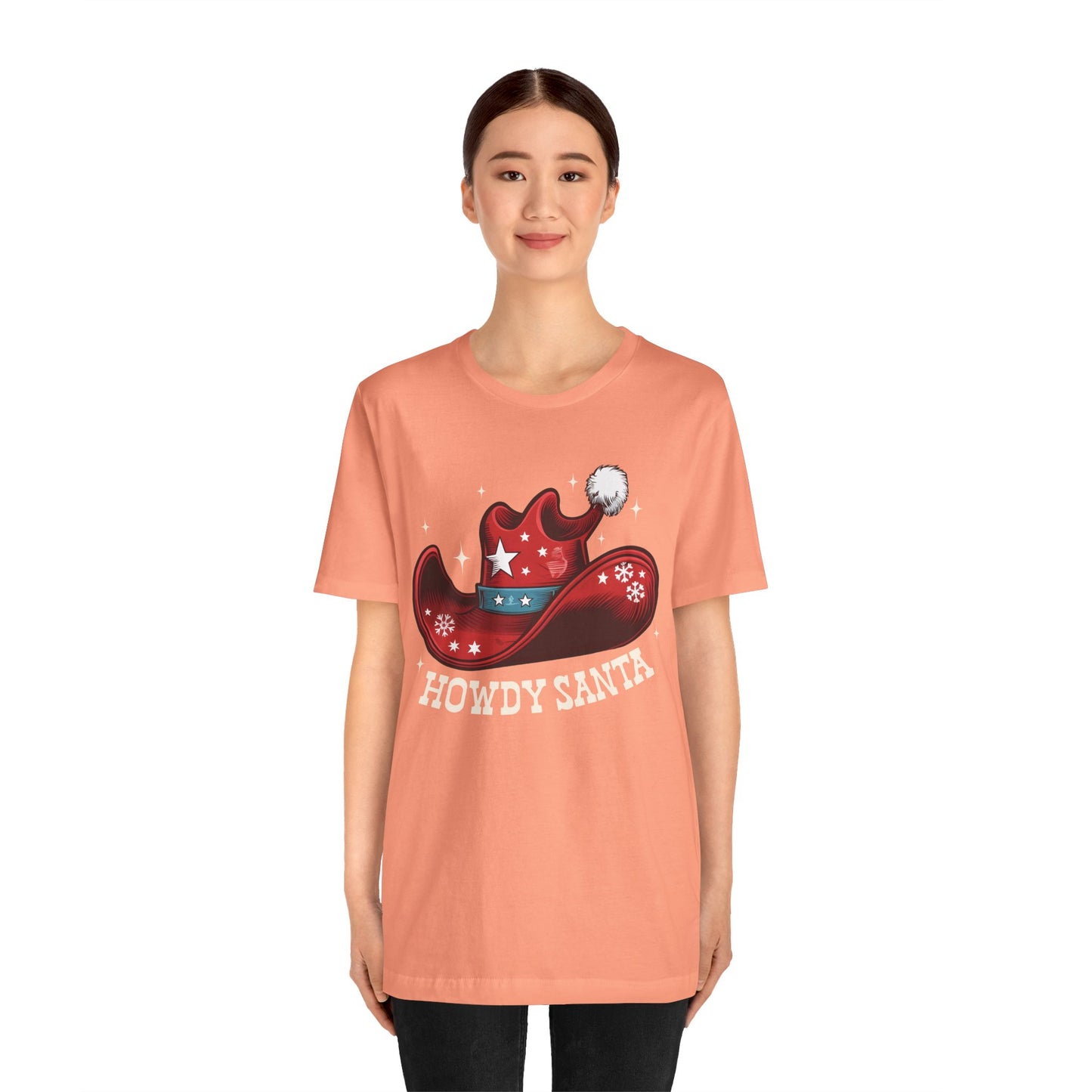 Howdy Santa Shirt – Funny Cowboy Claus Western Christmas Holiday Pajama Tee