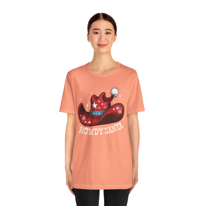 Howdy Santa Shirt – Funny Cowboy Claus Western Christmas Holiday Pajama Tee