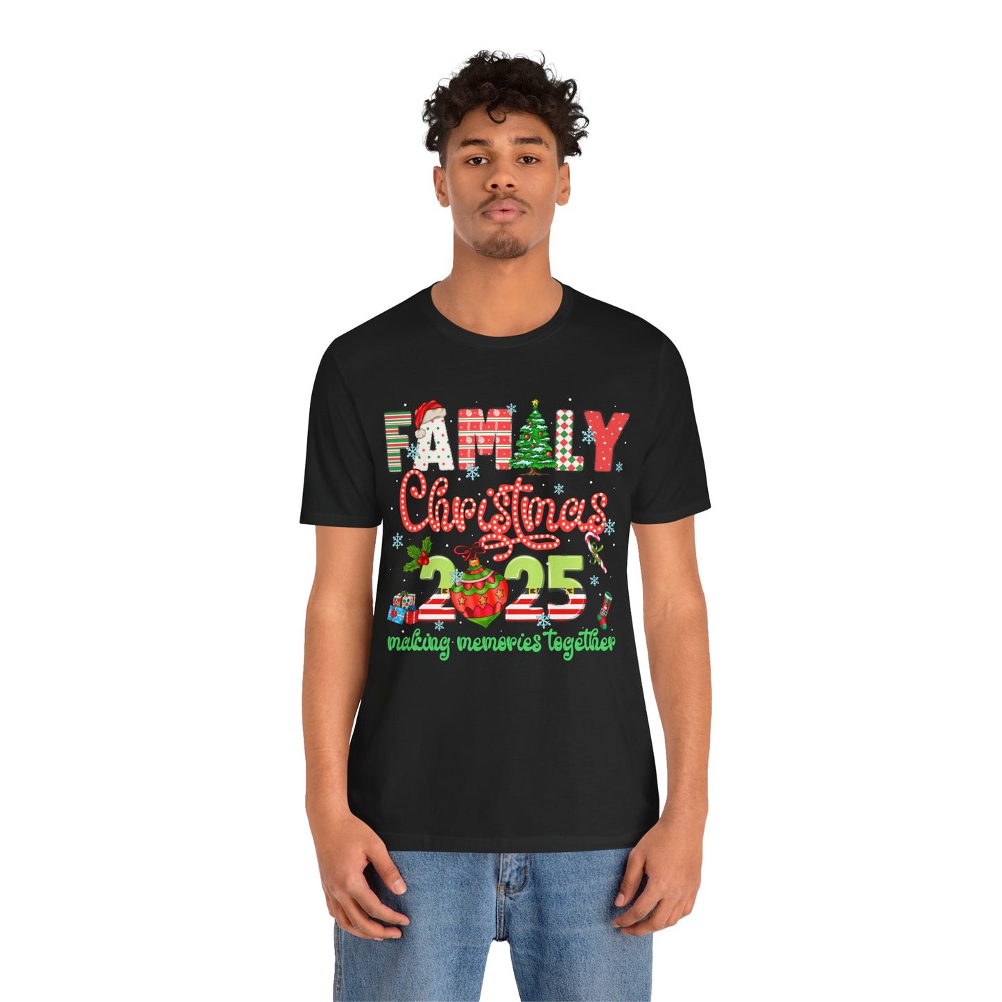 Family Christmas 2025 Matching Shirt – Festive Holiday Lights Ornament Tee