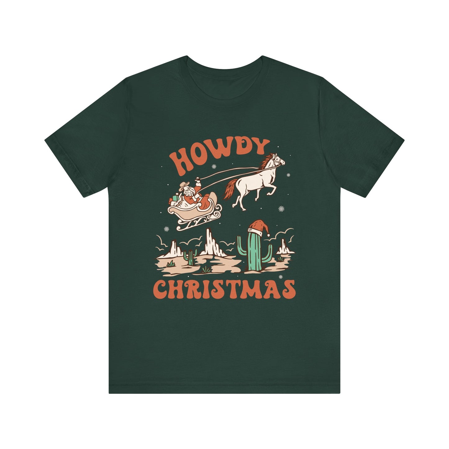 Howdy Christmas Shirt – Vintage Cowboy Santa on Horse Retro Western Holiday Tee