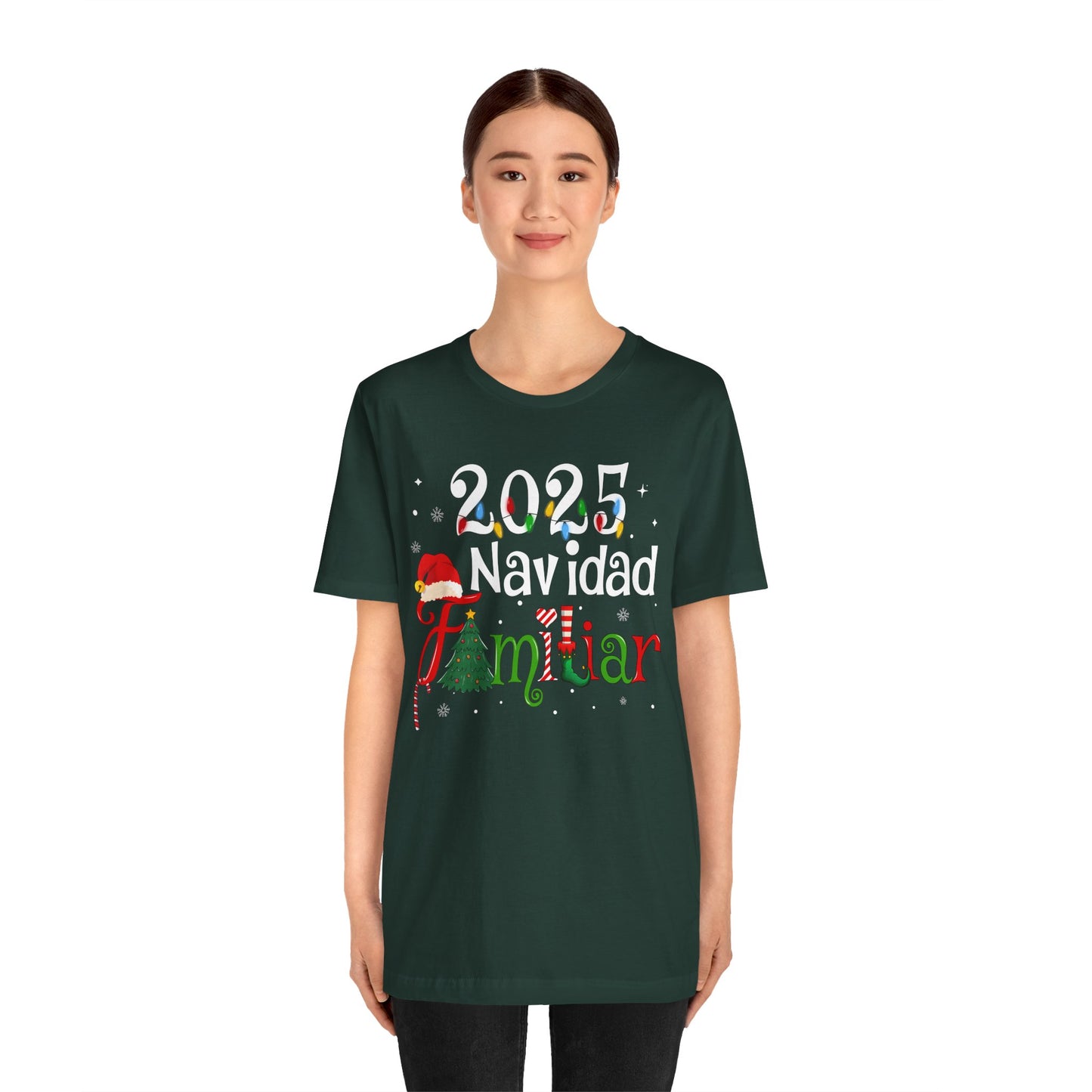 Navidad Familiar 2025 Shirt – Spanish Feliz Navidad Matching Holiday Tee