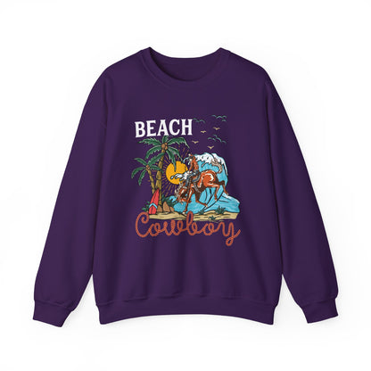 Beach Cowboy Sweatshirt – Tropical Palm Tree Western Rodeo Texas Pullover