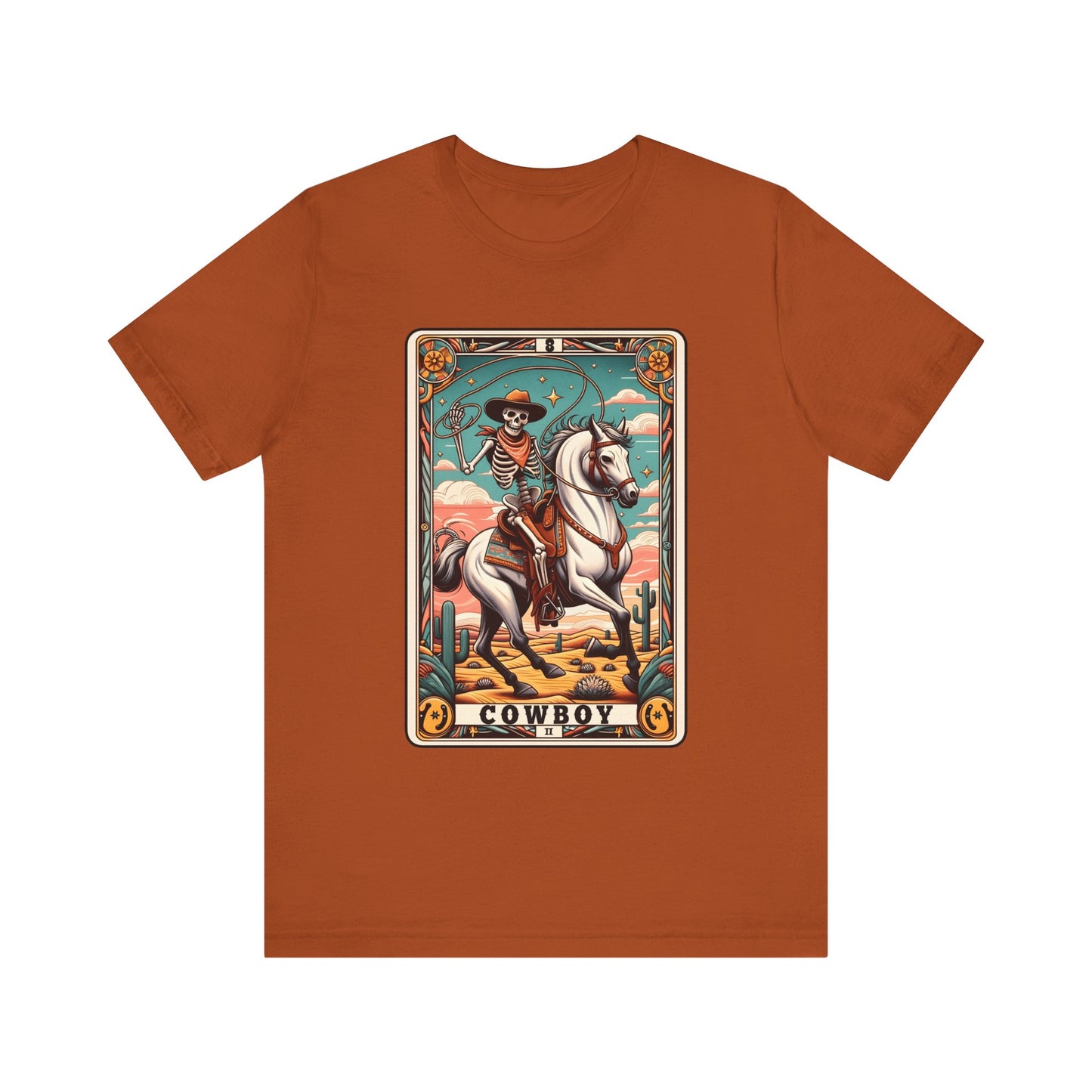Cowboy Skeleton Tarot Card Shirt – Western Howdy Texas Rodeo Tee