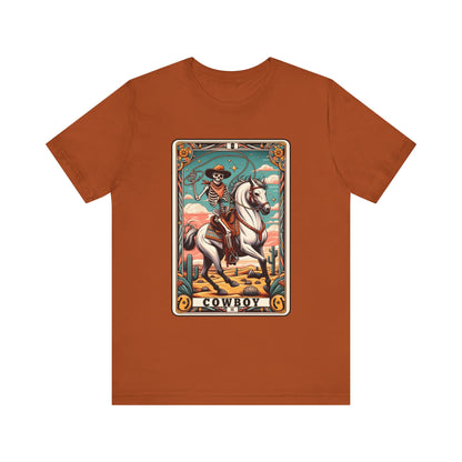 Cowboy Skeleton Tarot Card Shirt – Western Howdy Texas Rodeo Tee