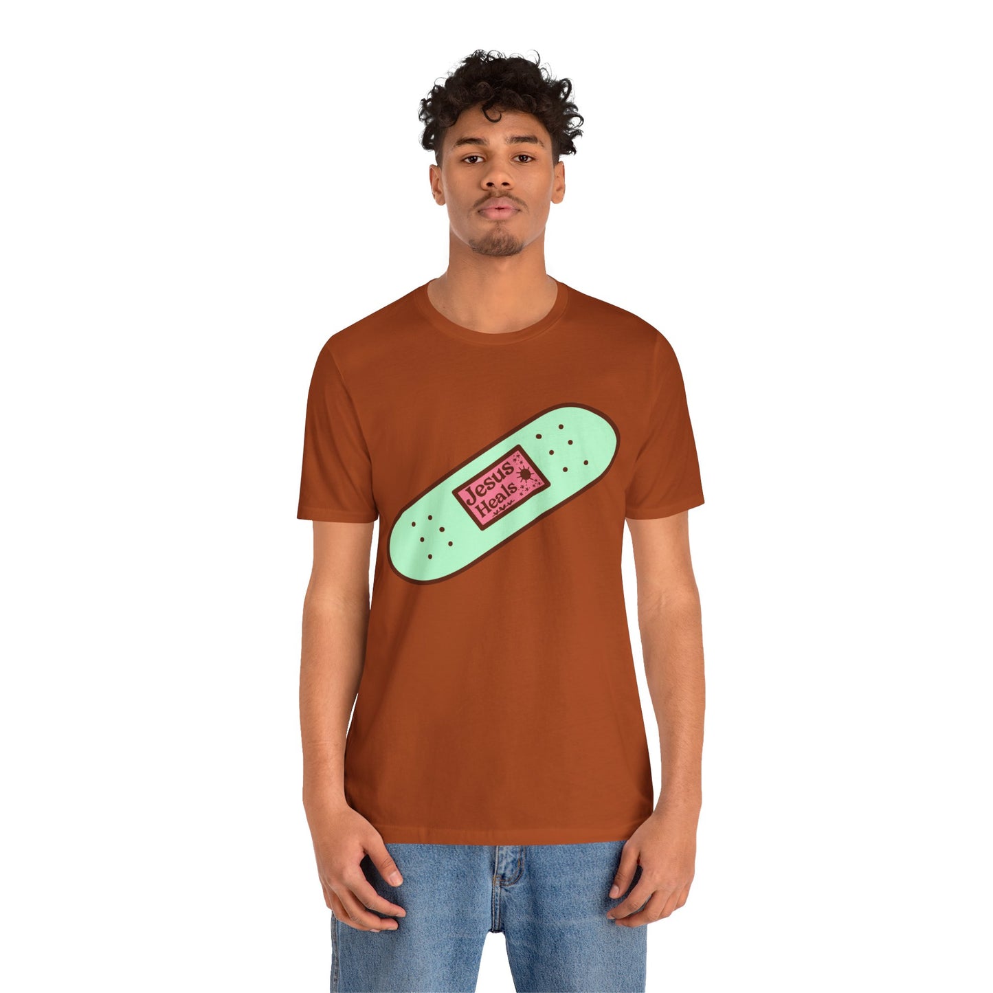 Funny Jesus Heals Shirt – God’s Promises Christian Band-Aid Prayer Tee