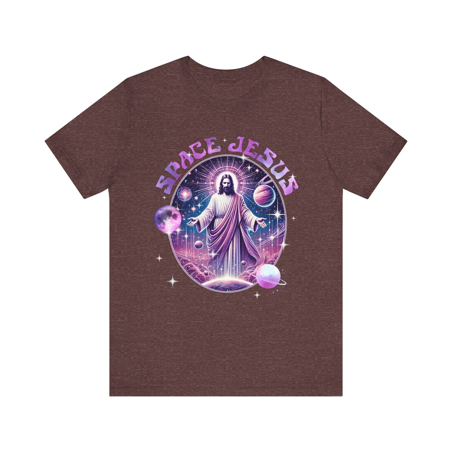 Space Jesus Galaxy Shirt – Cosmic Christian Planet Faith Graphic Unisex Tee