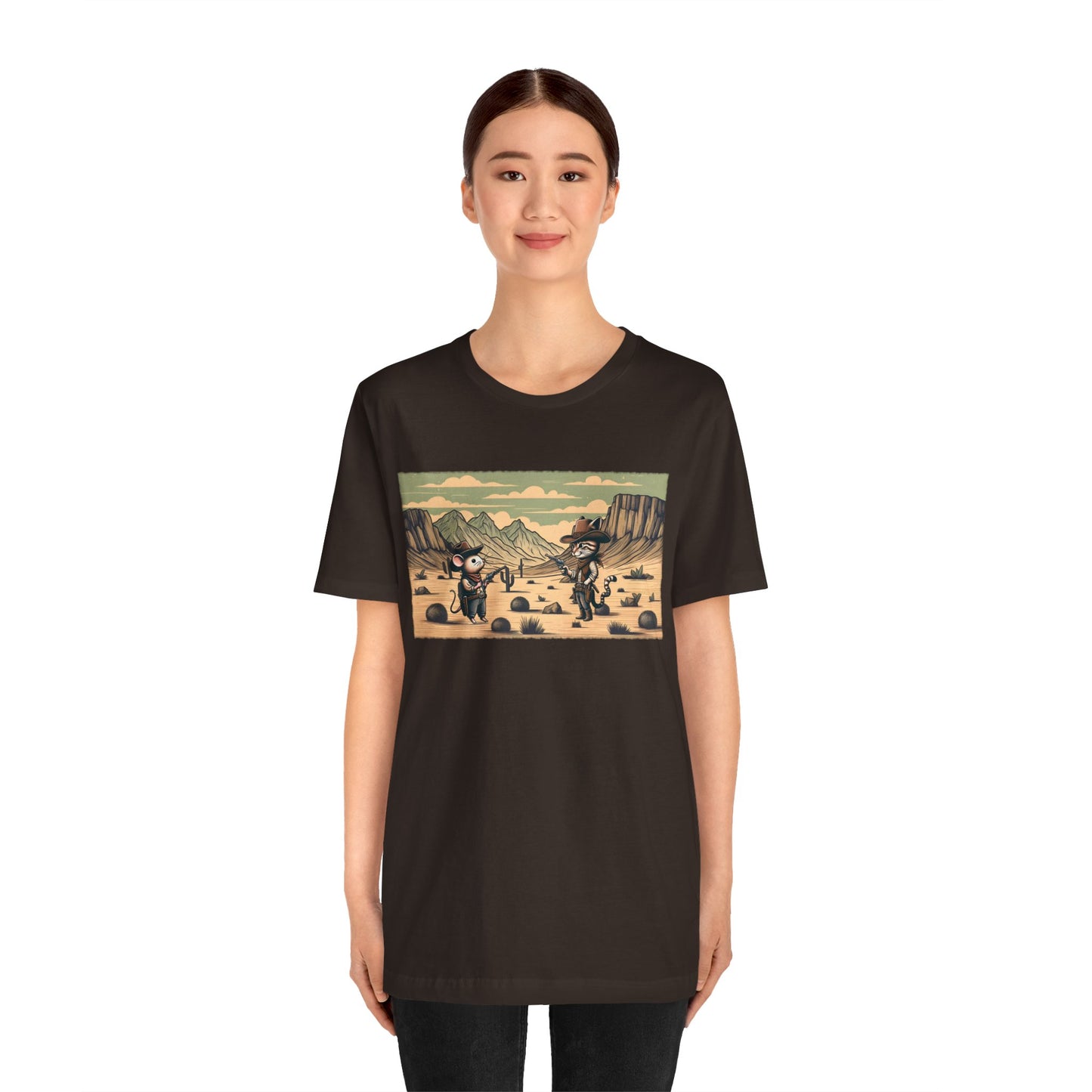 Southern Western Cat & Mouse Shirt – Cowboy Meowdy Rodeo Fight Tee