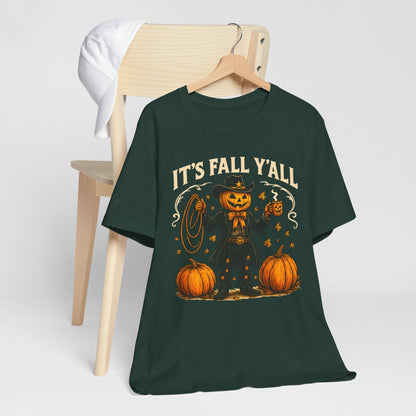 It’s Fall Y’all Shirt – Funny Pumpkin Cowboy Western Halloween Rodeo Tee