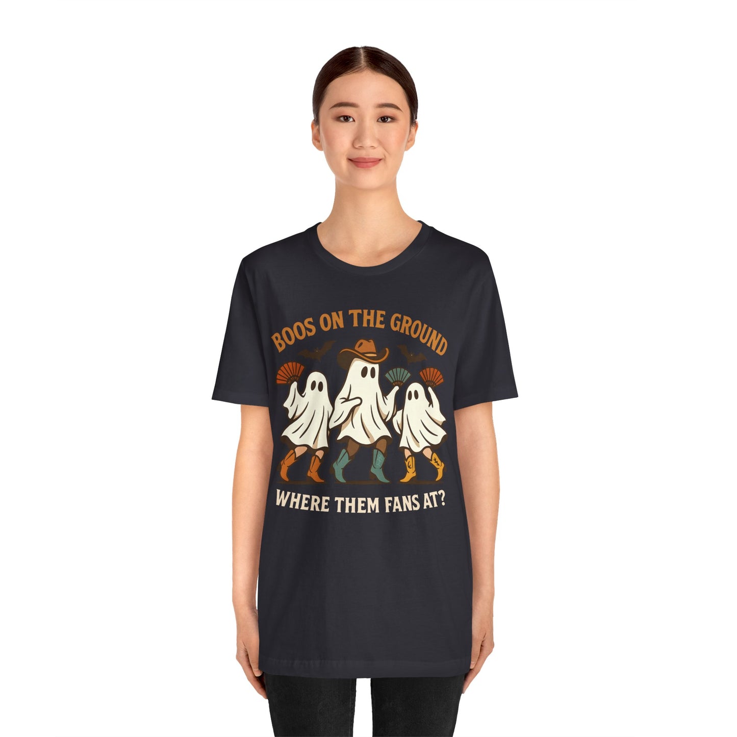 Boos on the Ground Shirt – Funny Western Cowgirl Ghost Squad Halloween Tee