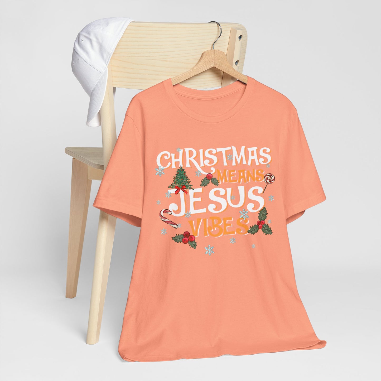 Christmas Means Jesus Vibes Shirt – Christian Faith Holiday Pajama Tee